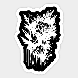 black flowers Sticker